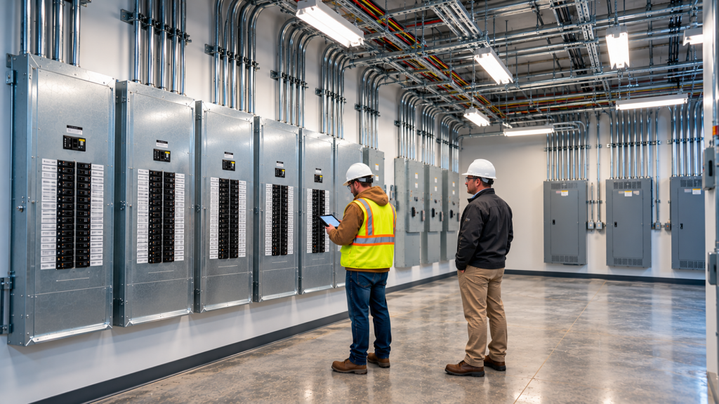 Finished electrical room ready for testing